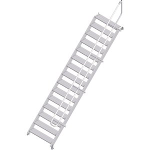 ZARGES LM-Treppe 45° 15 Stufen, 1000 mm breit, Höhe 3,22 m