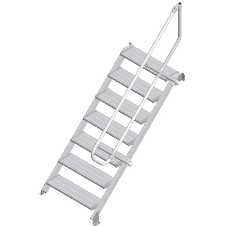 ZARGES LM-Treppe 45° 7 Stufen, 800 mm breit, Höhe 1,50 m