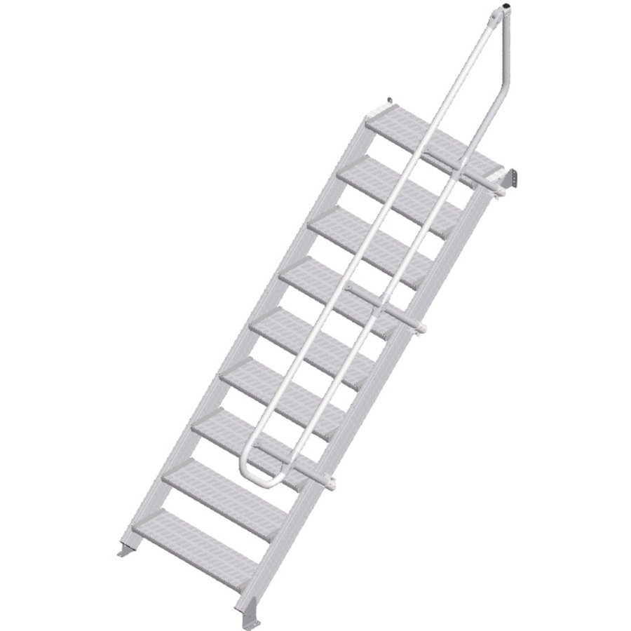 ZARGES LM-Treppe 45° 9 Stufen, 800 mm breit, Höhe 1,93 m