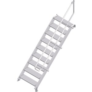 ZARGES LM-Treppe 45° 9 Stufen, 800 mm breit, Höhe 1,93 m