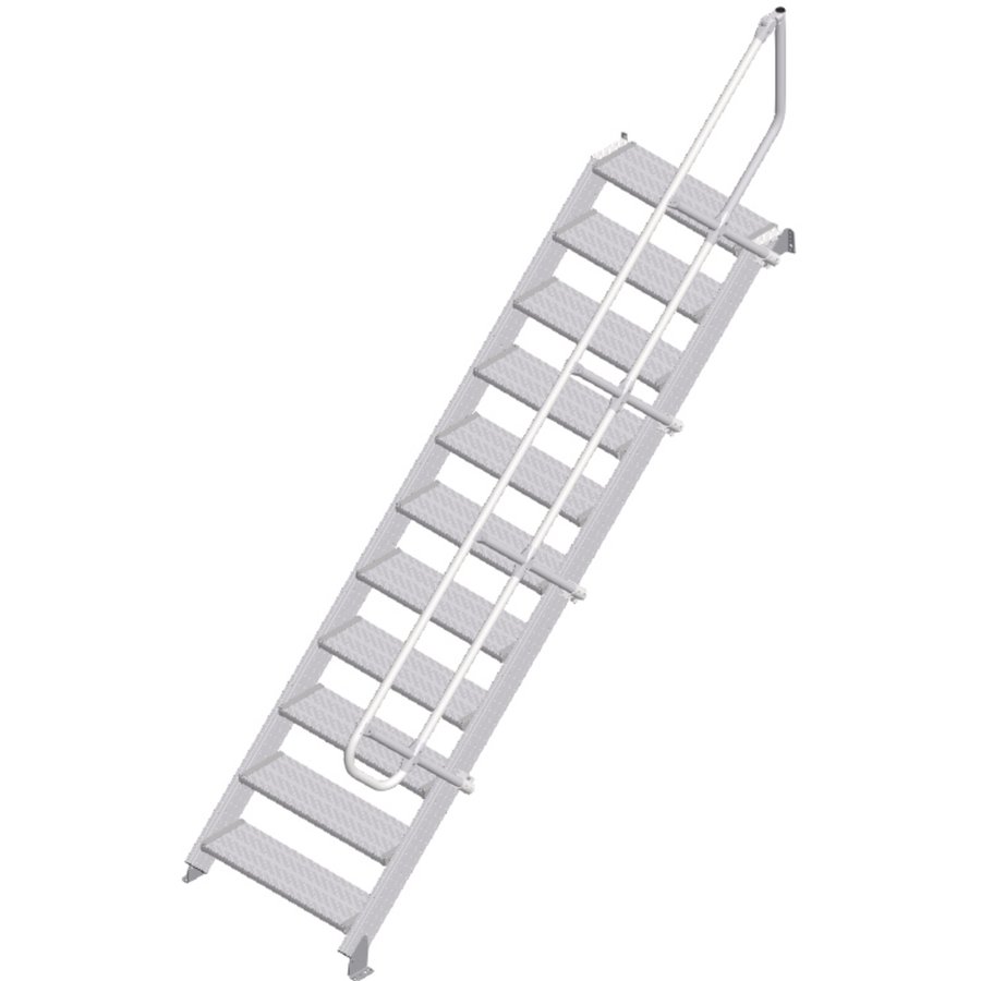 ZARGES LM-Treppe 45° 11 Stufen, 800 mm breit, Höhe 2,36 m
