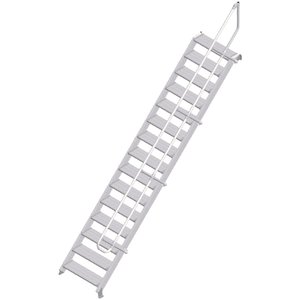 ZARGES LM-Treppe 45° 15 Stufen, 800 mm breit, Höhe 3,22 m