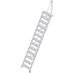ZARGES LM-Treppe 60° 13 Stufen, 600 mm breit, Höhe 3,25 m