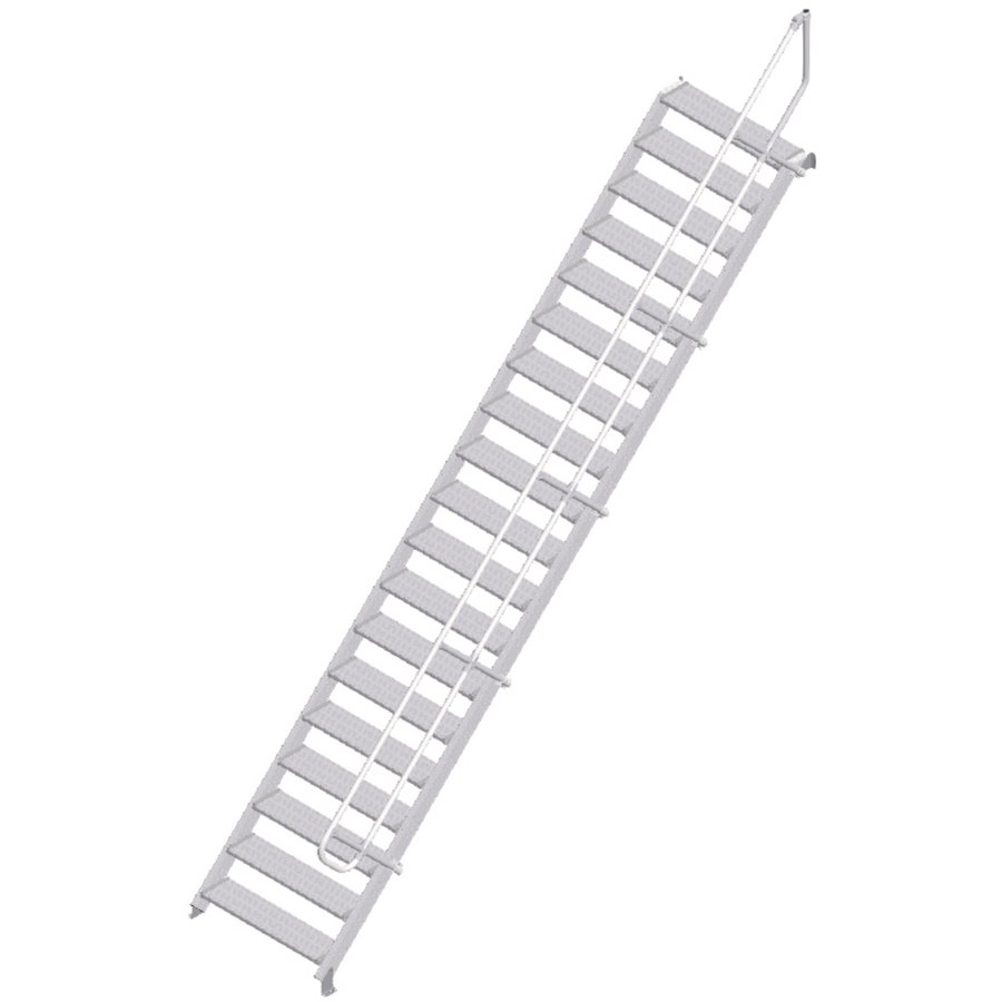 ZARGES LM-Treppe 45° 19 Stufen, 1000 mm breit, Höhe 4,08 m