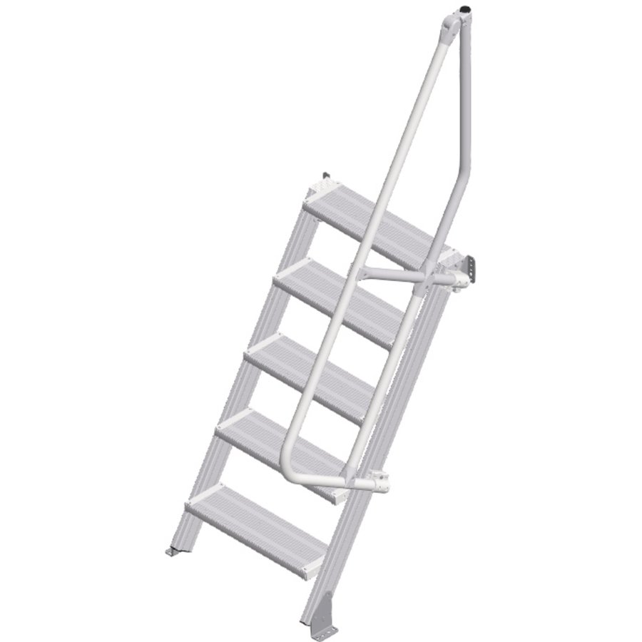 ZARGES LM-Treppe 60° 5 Stufen, 600 mm breit, Höhe 1,25 m