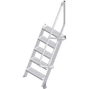 ZARGES LM-Treppe 60° 5 Stufen, 600 mm breit, Höhe 1,25 m