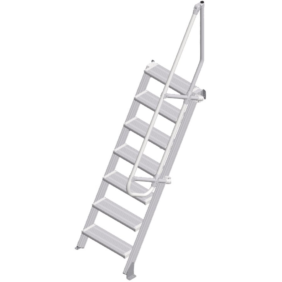 ZARGES LM-Treppe 60° 7 Stufen, 600 mm breit, Höhe 1,75 m
