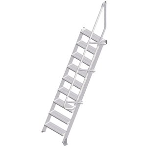 ZARGES LM-Treppe 60° 9 Stufen, 600 mm breit, Höhe 2,25 m