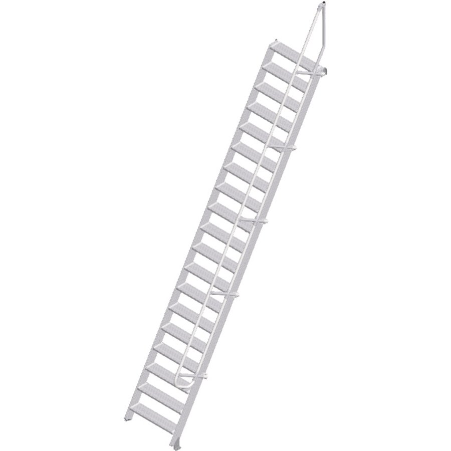 ZARGES LM-Treppe 60° 19 Stufen, 800 mm breit, Höhe 4,75 m
