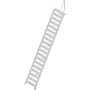 ZARGES LM-Treppe 60° 19 Stufen, 800 mm breit, Höhe 4,75 m
