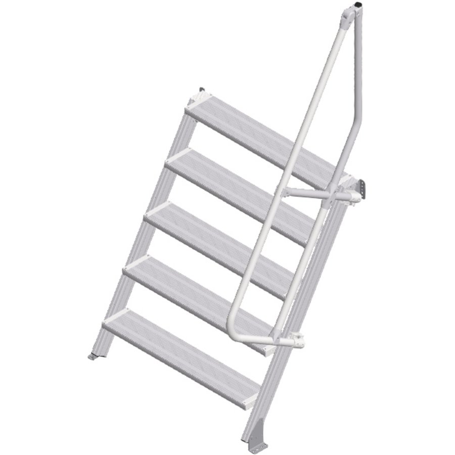 ZARGES LM-Treppe 60° 5 Stufen, 1000 mm breit, Höhe 1,25 m