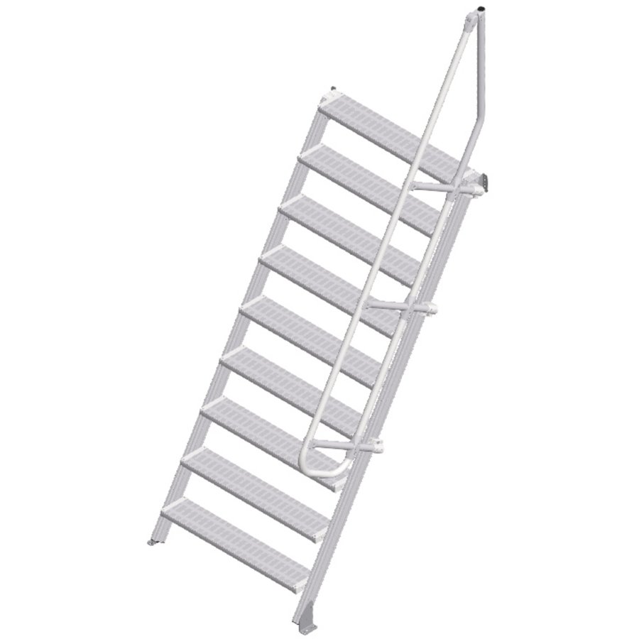 ZARGES LM-Treppe 60° 9 Stufen, 1000 mm breit, Höhe 2,25 m