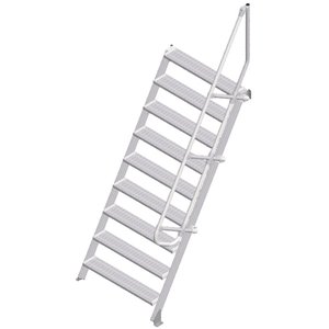 ZARGES LM-Treppe 60° 9 Stufen, 1000 mm breit, Höhe 2,25 m