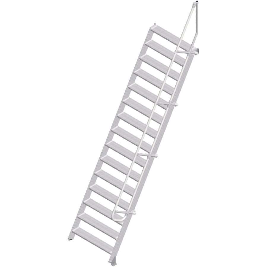 ZARGES LM-Treppe 60° 15 Stufen, 1000 mm breit, Höhe 3,75 m