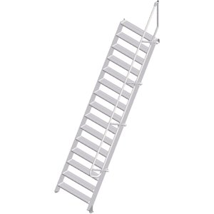 ZARGES LM-Treppe 60° 15 Stufen, 1000 mm breit, Höhe 3,75 m