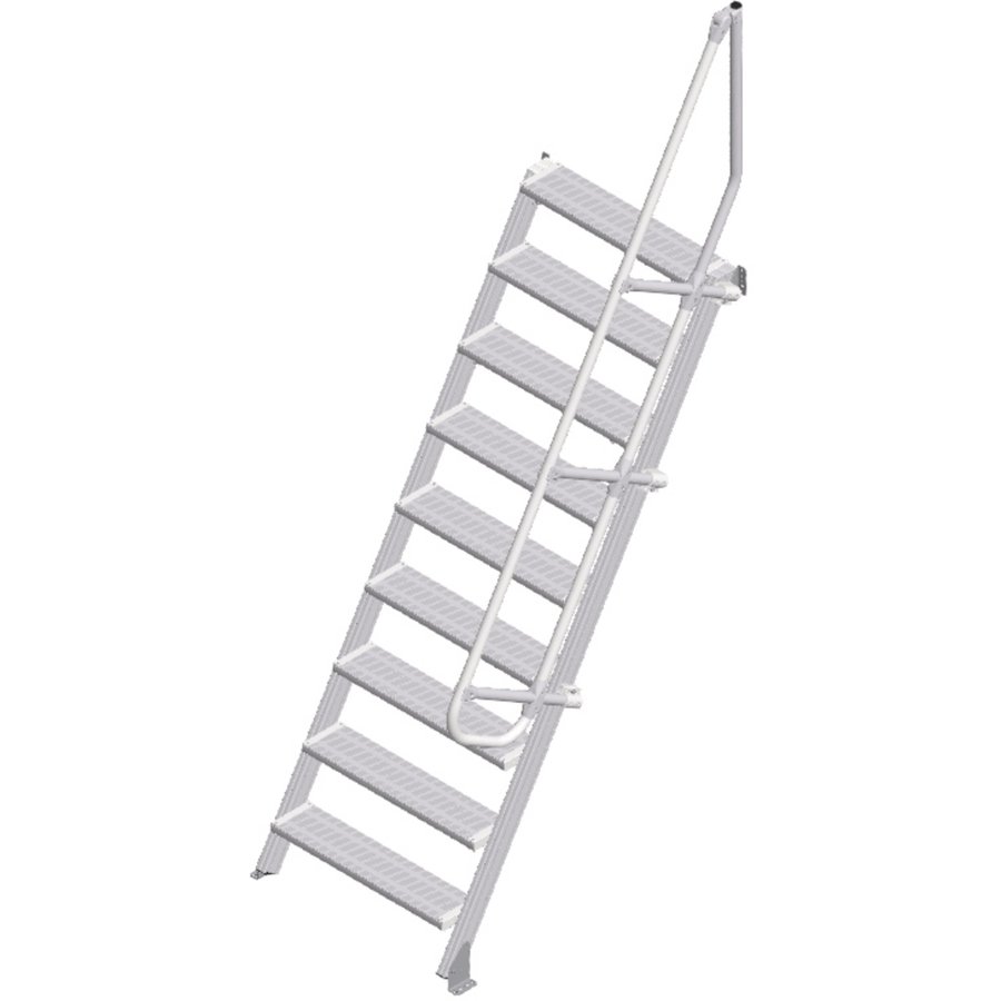 ZARGES LM-Treppe 60° 9 Stufen, 800 mm breit, Höhe 2,25 m