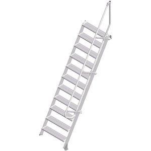 ZARGES LM-Treppe 60° 11 Stufen, 800 mm breit, Höhe 2,75 m