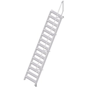 ZARGES LM-Treppe 60° 15 Stufen, 800 mm breit, Höhe 3,75 m