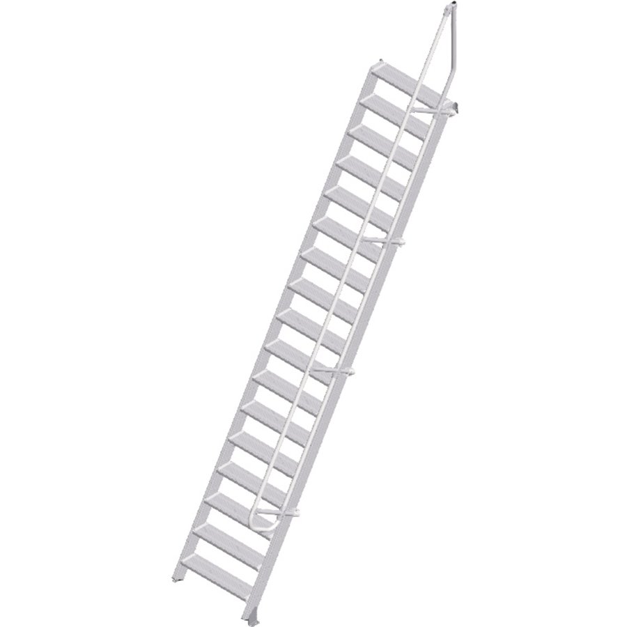 ZARGES LM-Treppe 60° 17 Stufen, 800 mm breit, Höhe 4,25 m