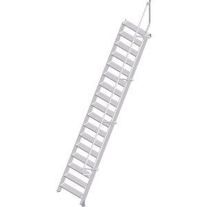 ZARGES LM-Treppe 60° 17 Stufen, 800 mm breit, Höhe 4,25 m