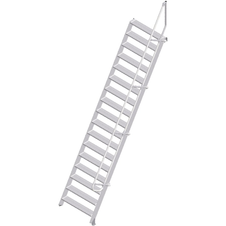 ZARGES LM-Treppe 60° 17 Stufen, 1000 mm breit, Höhe 4,25 m