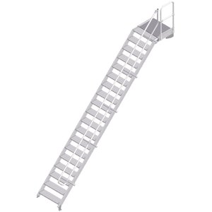ZARGES LM-Treppe mit Plattform 45° 19 Stufen, 800 mm breit, Höhe 4,08 m