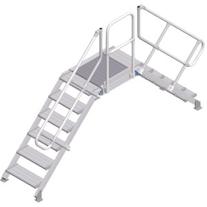 ZARGES LM-Überstieg 45° 6 Stufen, 600 mm breit, Höhe 1.170 mm