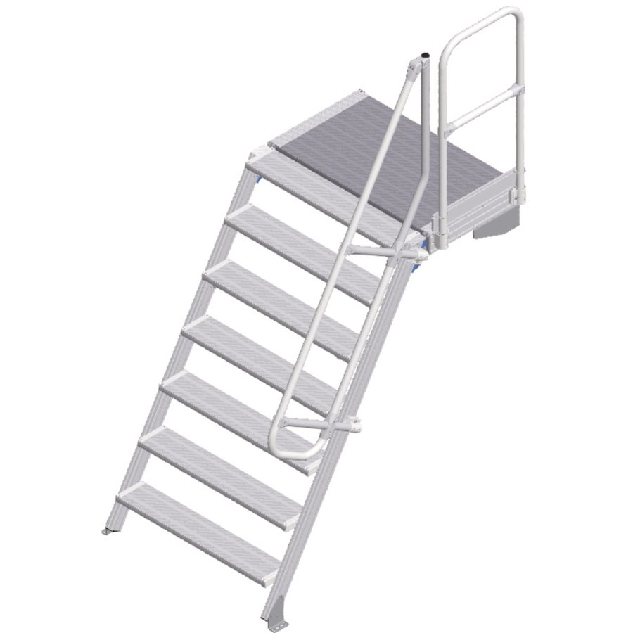 ZARGES LM-Treppe mit Plattform 60° 7 Stufen, 1000 mm breit, Höhe 1,75 m