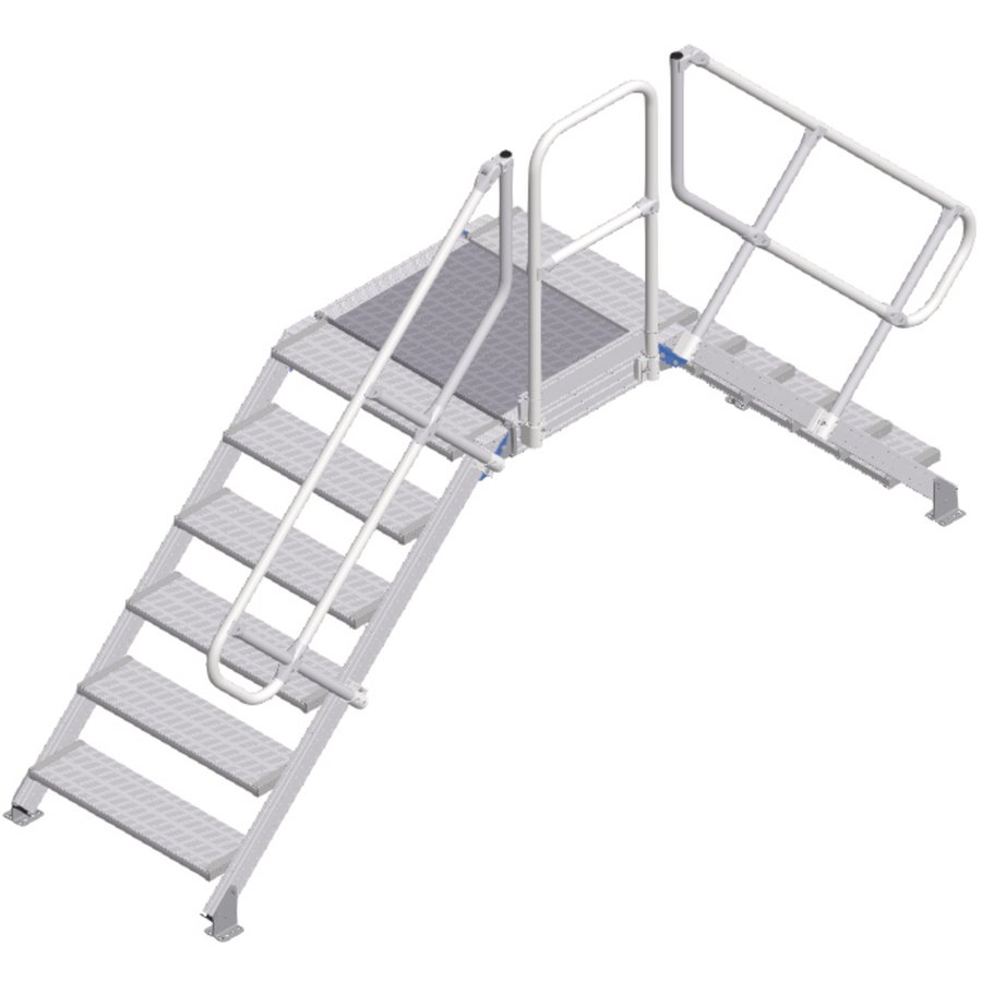 ZARGES LM-Überstieg 45° 6 Stufen, 800 mm breit, Höhe 1.170 mm