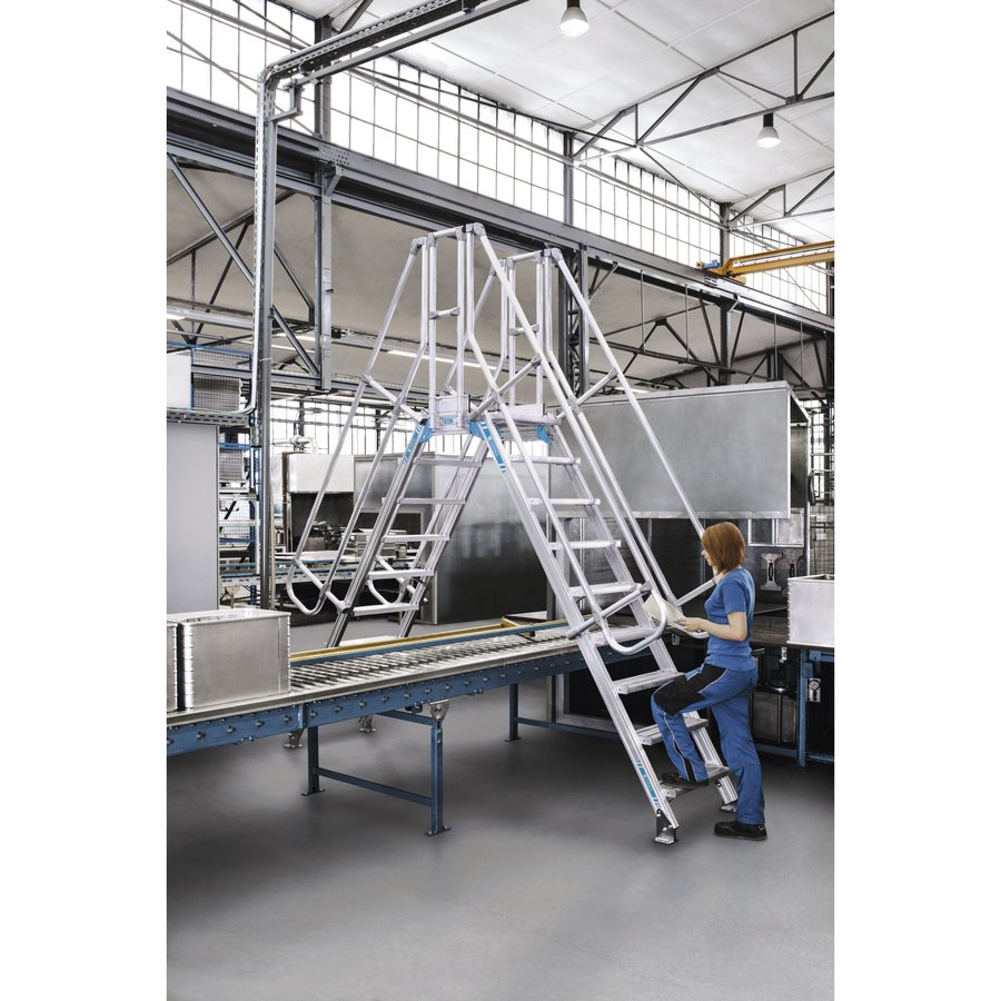 ZARGES LM-Überstieg 45° 6 Stufen, 800 mm breit, Höhe 1.170 mm