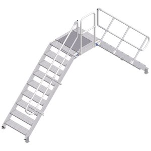 ZARGES LM-Überstieg 45° 9 Stufen, 800 mm breit, Höhe 1.810 mm