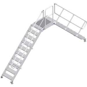 ZARGES LM-Überstieg 45° 10 Stufen, 600 mm breit, Höhe 2.030 mm