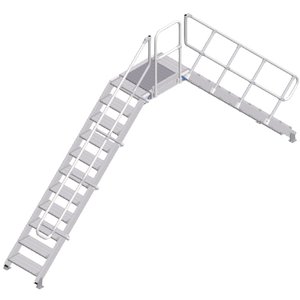 ZARGES LM-Überstieg 45° 11 Stufen, 600 mm breit, Höhe 2.240 mm