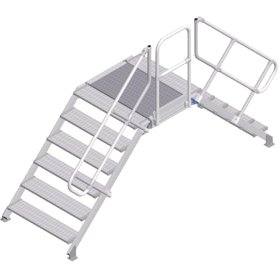 ZARGES LM-Überstieg 45° 6 Stufen, 1000 mm breit, Höhe 1.170 mm