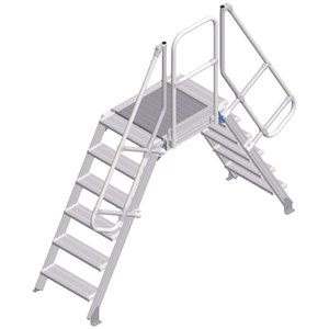 ZARGES LM-Überstieg 60° 6 Stufen, 600 mm breit, Höhe 1.380 mm