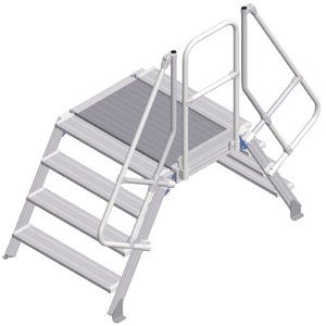 ZARGES LM-Überstieg 60° 4 Stufen, 1000 mm breit, Höhe 880 mm