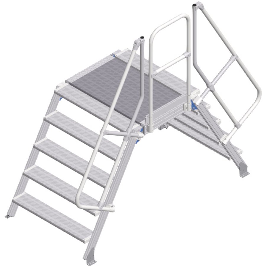 ZARGES LM-Überstieg 60° 5 Stufen, 1000 mm breit, Höhe 1.130 mm