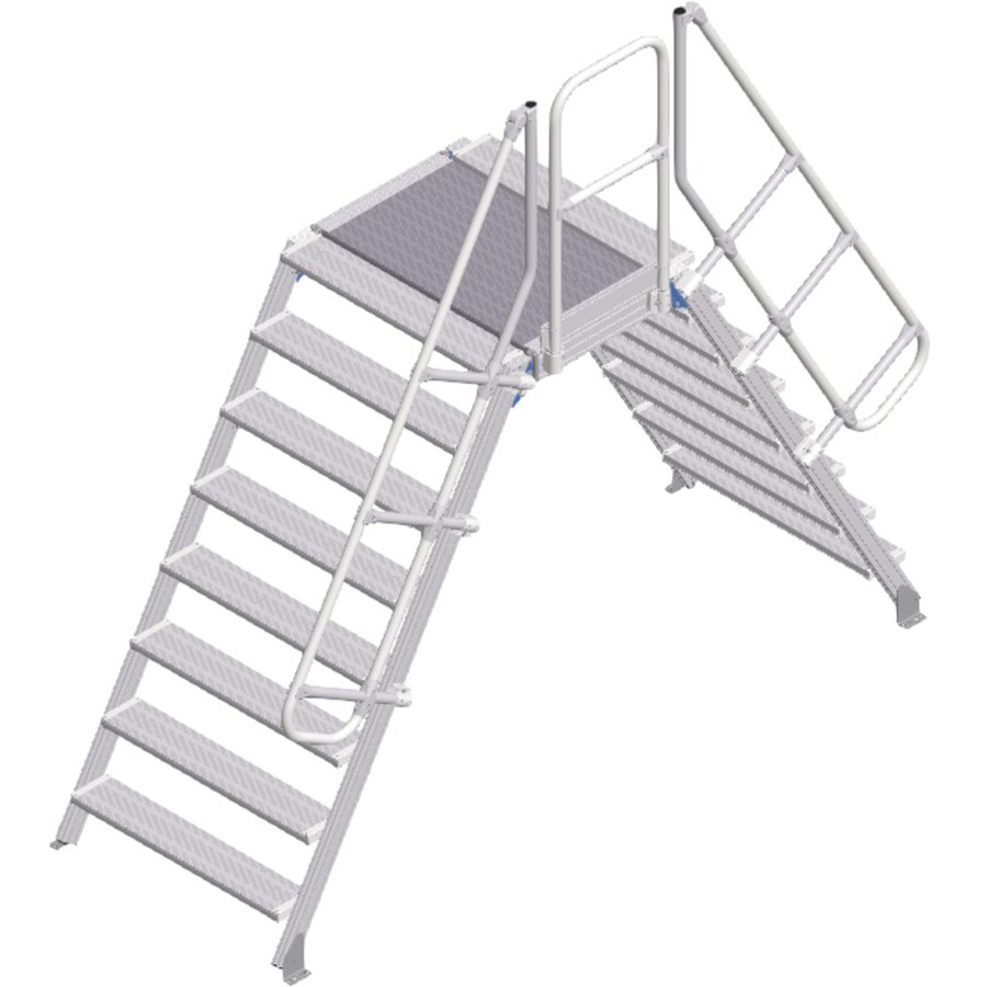 ZARGES LM-Überstieg 60° 8 Stufen, 1000 mm breit, Höhe 1.880 mm