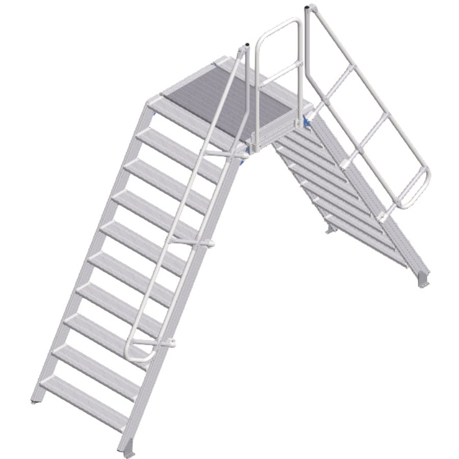 ZARGES LM-Überstieg 60° 10 Stufen, 1000 mm breit, Höhe 2.380 mm