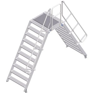 ZARGES LM-Überstieg 60° 10 Stufen, 1000 mm breit, Höhe 2.380 mm