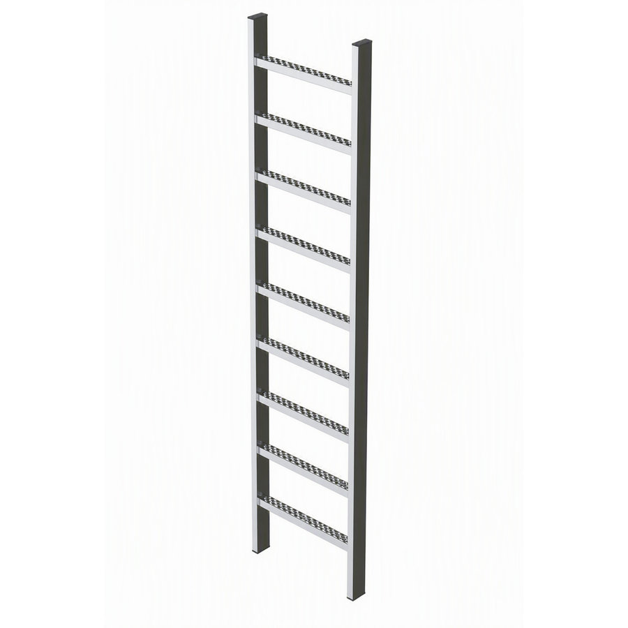 ZARGES Schachtleiter Edelstahl 9 Sprossen