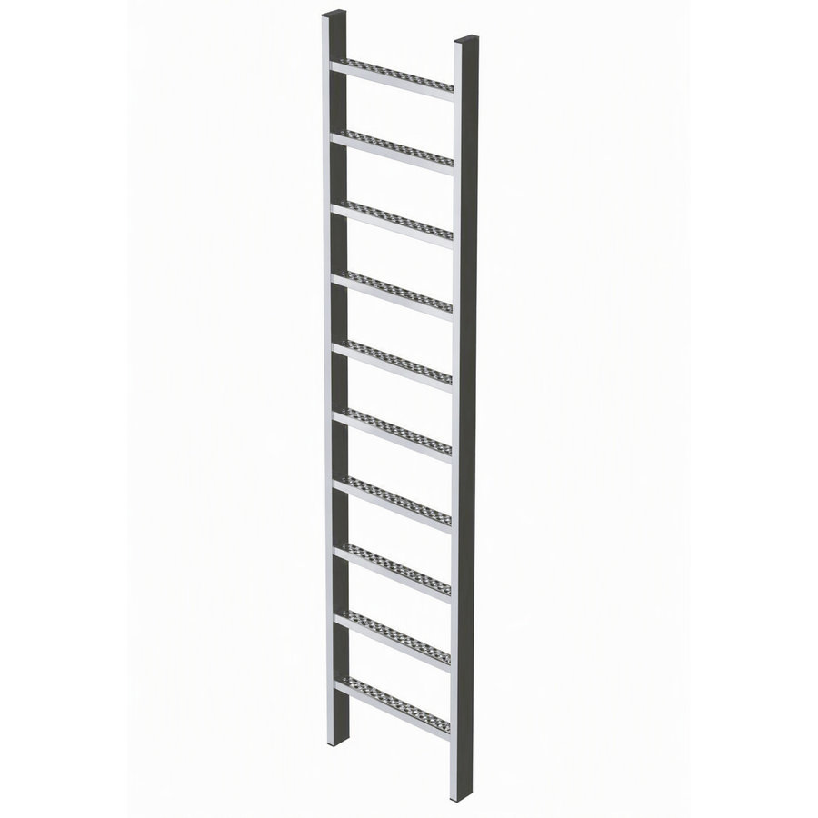 ZARGES Schachtleiter Edelstahl 10 Sprossen