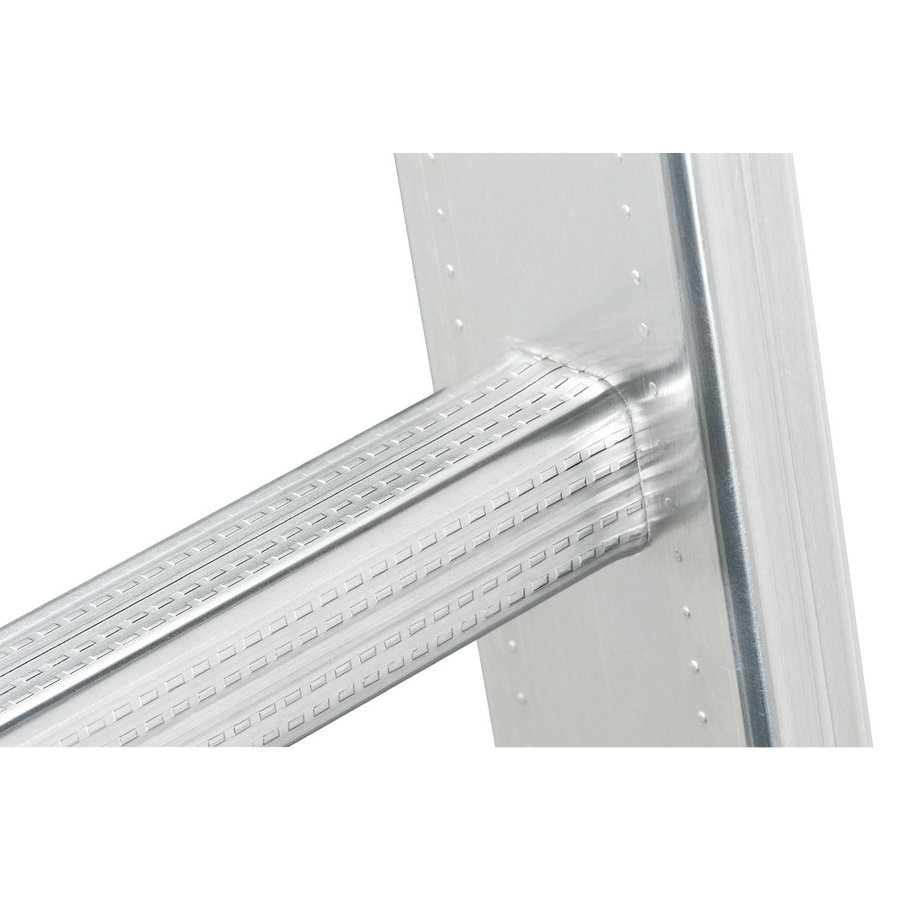Hailo Professional Steigleiter mit Rückenschutz, Aluminium 3,08 m | 11 Sprossen