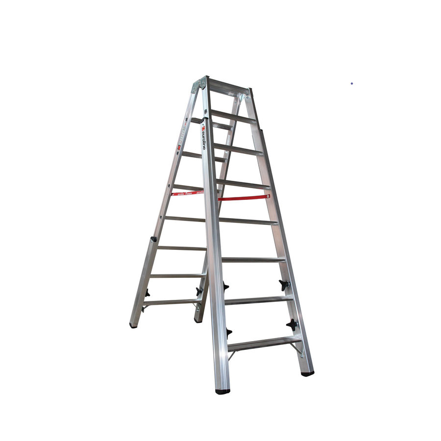 Euroline Alu-Stufentreppenstehleiter Nr. 30578 2x8