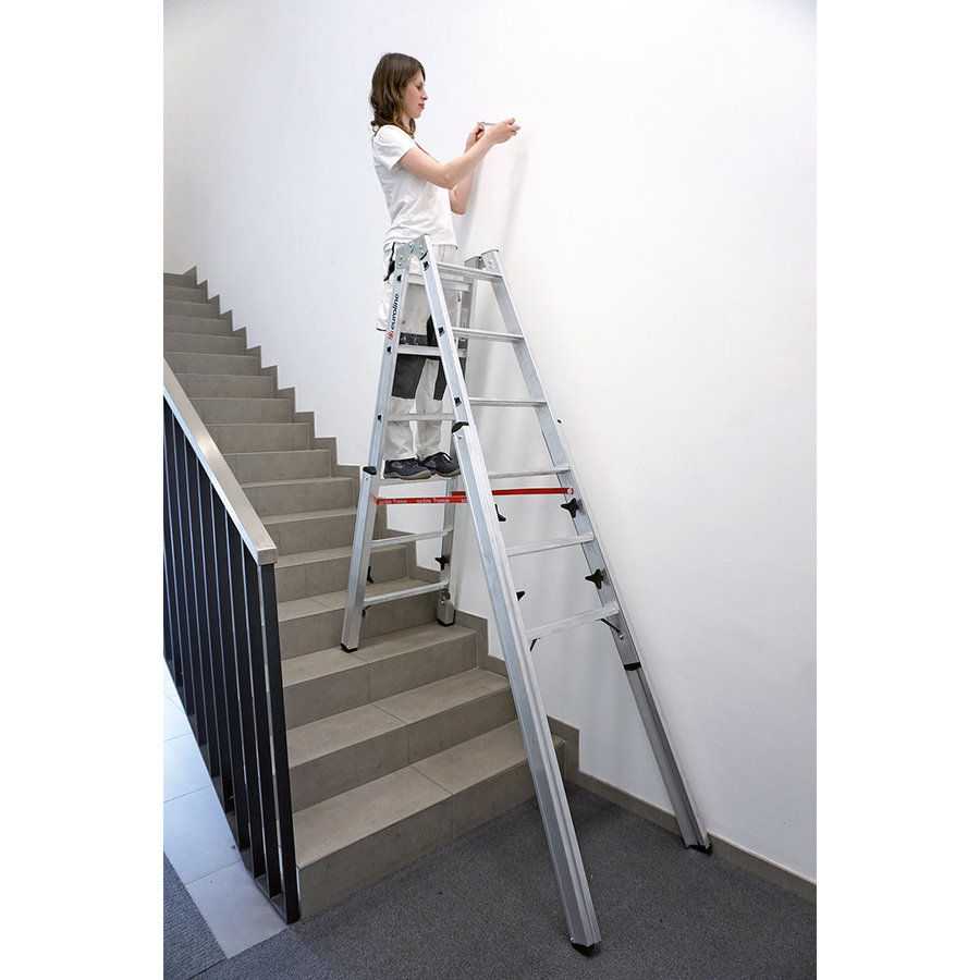 Euroline Alu-Stufentreppenstehleiter Nr. 30578 2x8