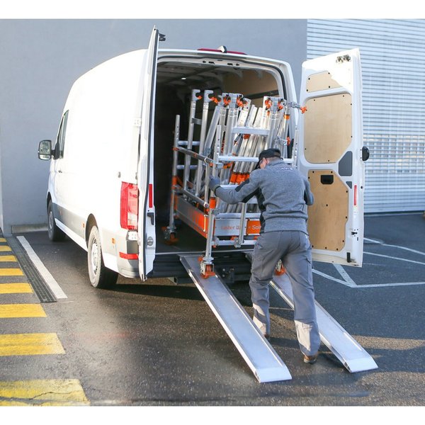 Layher SoloTower, Ein-Personen-Gerüst mit Telegeländern Arbeitshöhe bis 4,15m