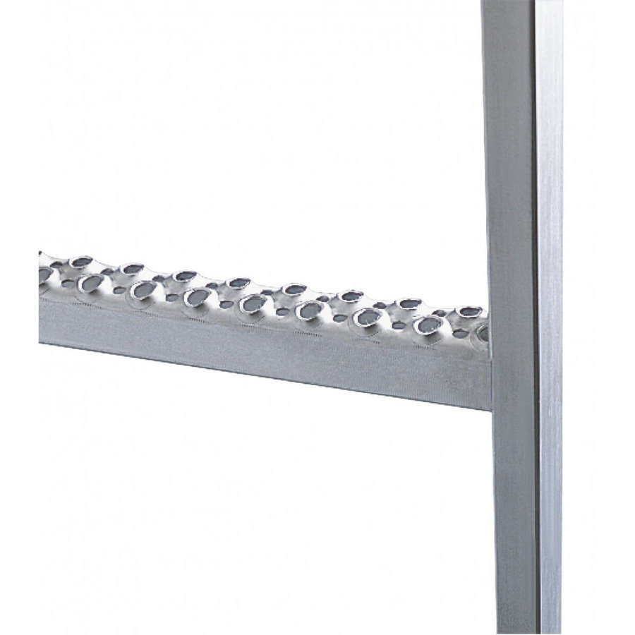 Hailo Professional Steigleiter mit Rückenschutz, Edelstahl 1.4301 3,36 m | 12 Sprossen