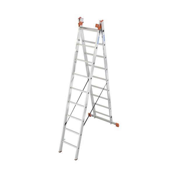 Krause MONTO Tribilo Sprossen- VielzweckLeiter mit Trittablage 3x9 Sprossen