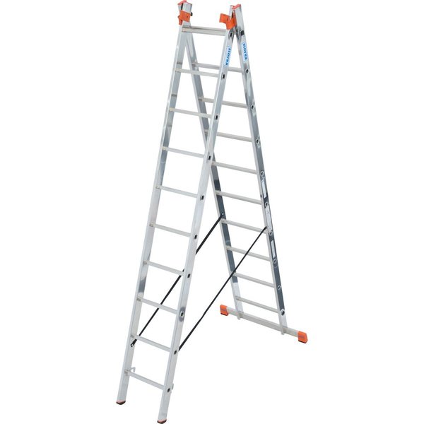 Krause MONTO Tribilo Sprossen- VielzweckLeiter mit Trittablage 3x10 Sprossen