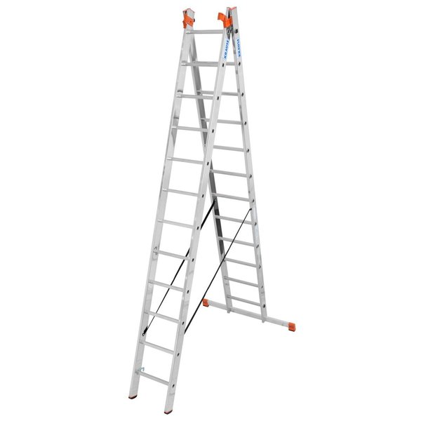 Krause MONTO Tribilo Sprossen- VielzweckLeiter mit Trittablage 3x12 Sprossen